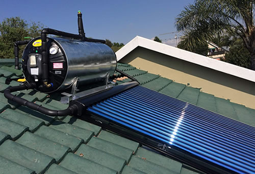 Solar Geyser Installation on rooftop