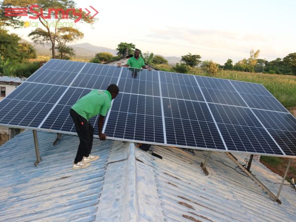 Installation of Sun Synk Inverter, Batteries, Charge Controller and Solar Panels